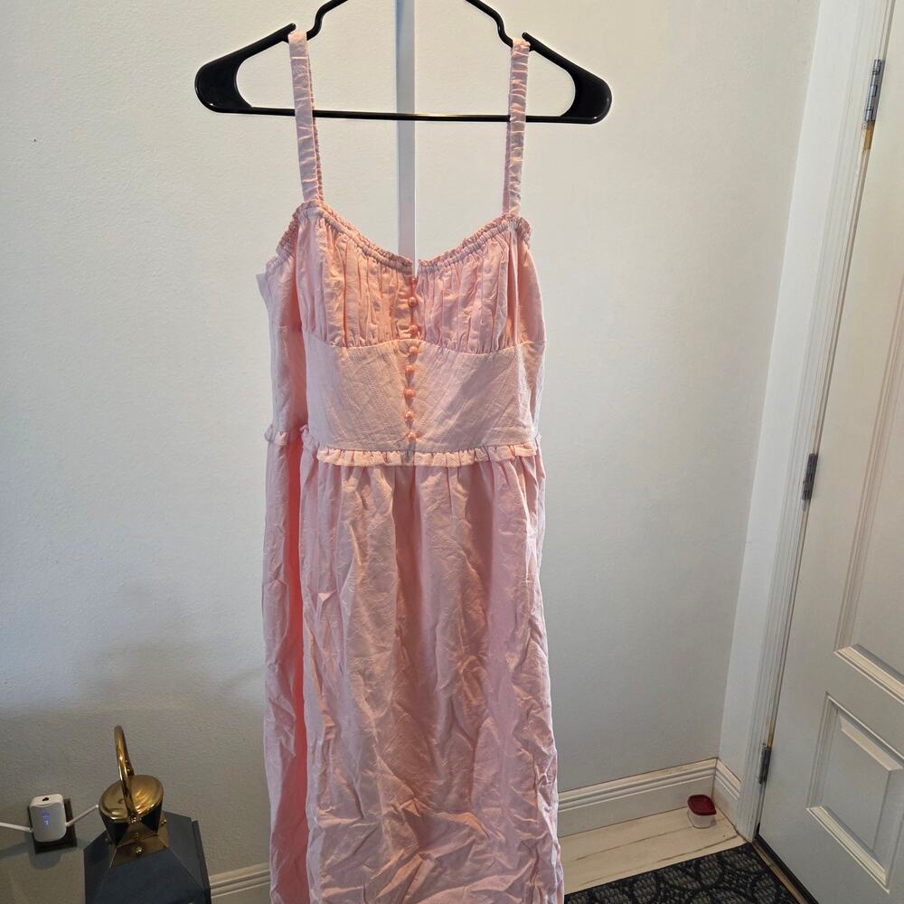 Copied - NWT Commense Ruffle Hem Cami Plain Midi Dress Sz XL